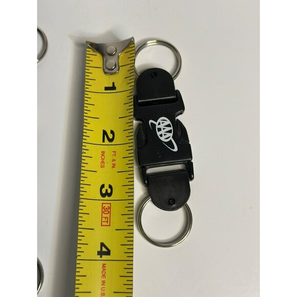 BUCKLE-UP Safety Keychain Set Lot of 5 Plastic Promotional Keyrings Blue & Black - Picture 5 of 5